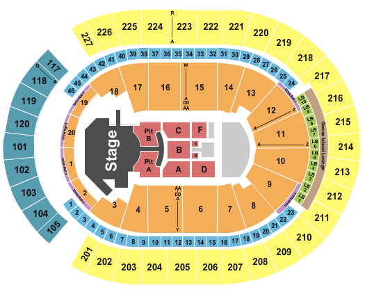 T-Mobile Arena Van Halen Seating Chart